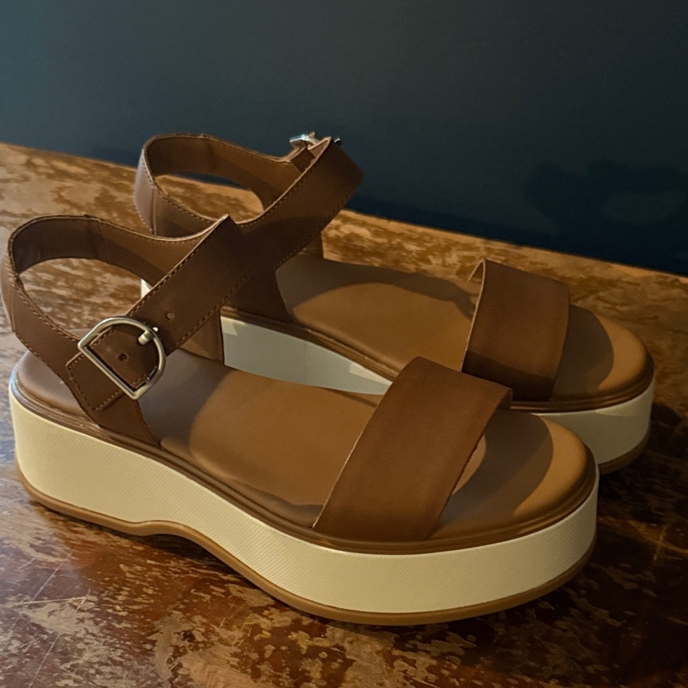 Sorel Brown Platform Sandals